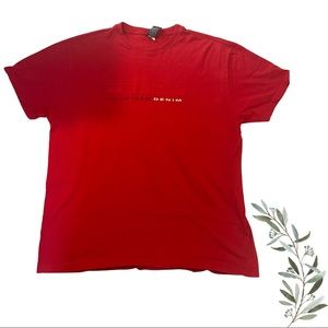 Vintage Tommy Hilfiger 90s/Y2K Tommy Jeans Red Graphic Tee Size XL